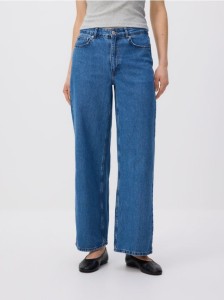 Jeansy wide leg - niebieski