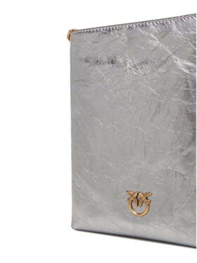 PINKO Torebka Flat Satchel AI 25-26 PCPL 105352 A2OT Srebrny