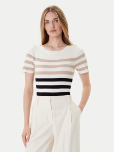 Morgan Sweter 252-MPIANA Beżowy Slim Fit