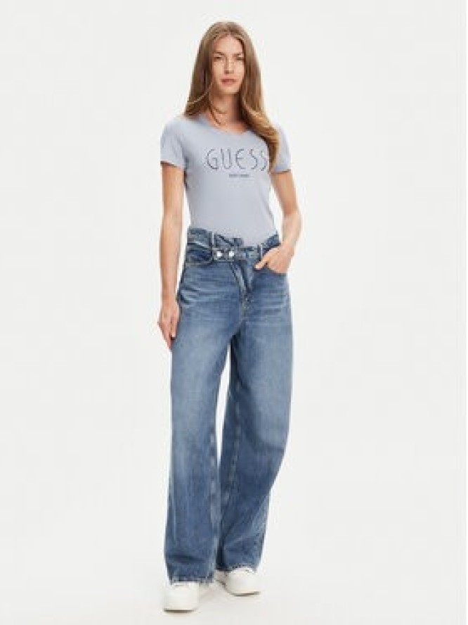 Guess T-Shirt W5YI05 J1314 Niebieski Regular Fit