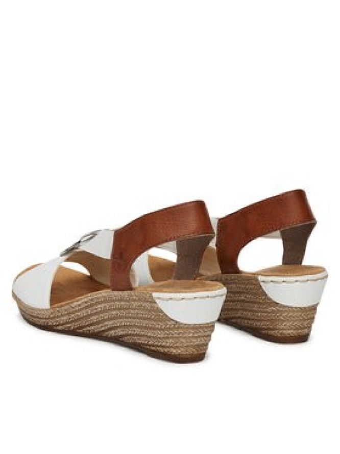 Rieker Sandały 624H6-81 Biały