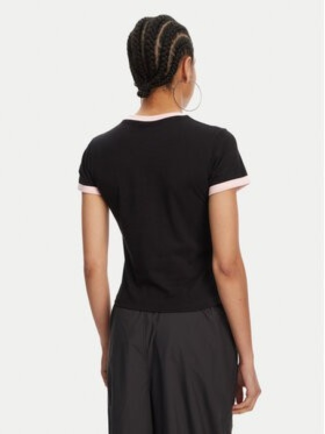 Juicy Couture T-Shirt Collegiate Ringer JCWCT125320 Czarny Slim Fit
