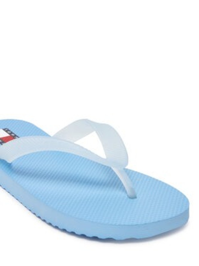 Tommy Jeans Japonki Tjw Logo Flip Flop EN0EN02447 Błękitny