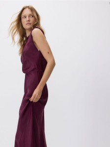 Sukienka z wiskozy - bordowy