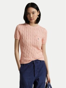 Polo Ralph Lauren Sweter 211895379017 Pomarańczowy Slim Fit