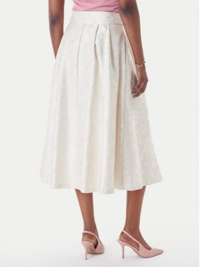 Rinascimento Spódnica trapezowa CFC0127694003 Écru Regular Fit