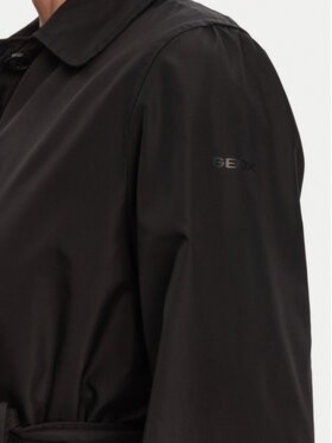 Geox Trencz W5520N T3111 F9000 Czarny Regular Fit