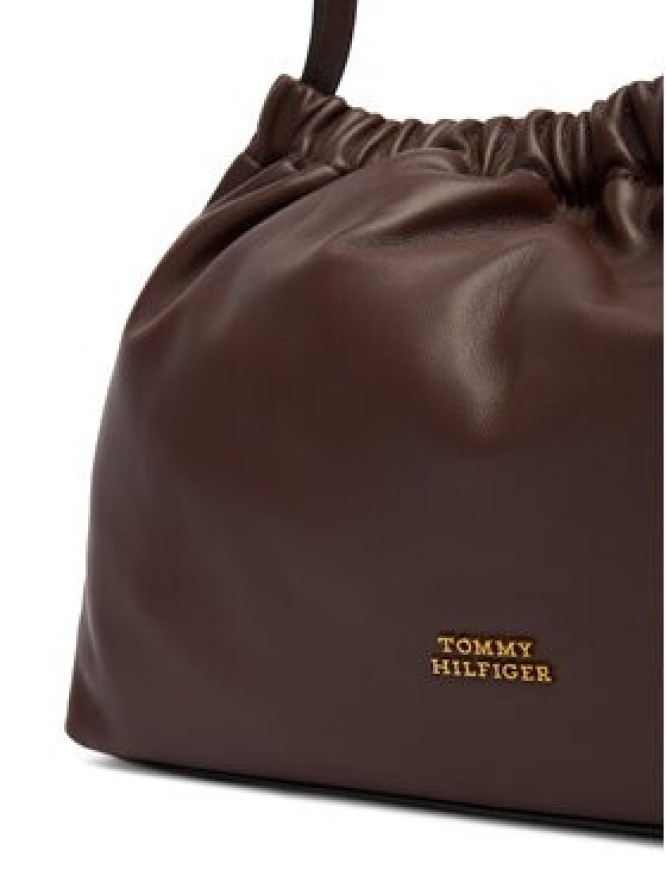 Tommy Hilfiger Torebka Soft Leather Shoulder Bag AW0AW18307 Bordowy