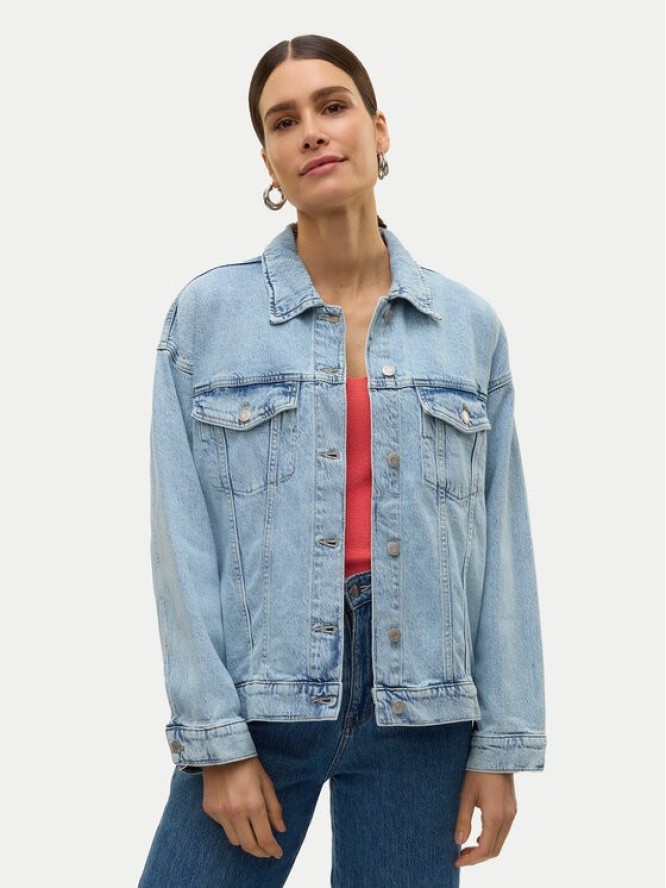 Vero Moda Kurtka jeansowa Tessa 10329868 Niebieski Relaxed Fit