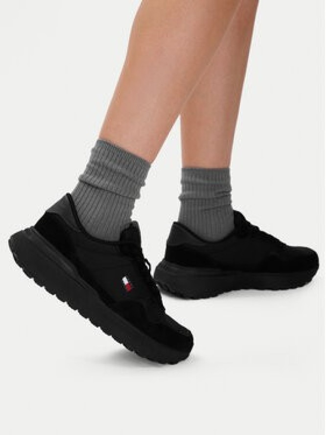Tommy Jeans Sneakersy Modern Runner Mix EN0EN03100 Czarny