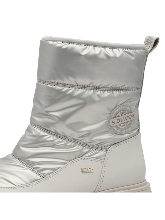 s.Oliver Botki zimowe w kolorze srebrnym rozmiar: 42