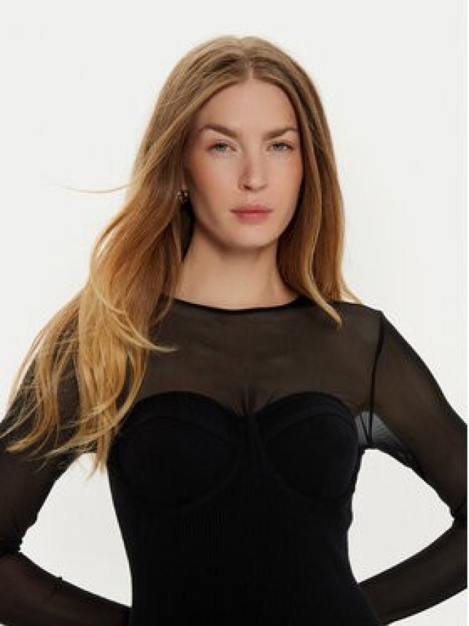 TWINSET Sukienka koktajlowa 242AT3040 Czarny Slim Fit