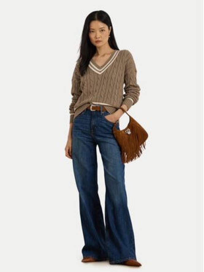LAUREN RALPH LAUREN Sweter 200979662002 Brązowy Relaxed Fit