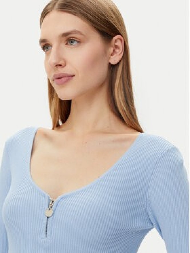 Morgan Sweter 232-MBANZA Błękitny Slim Fit