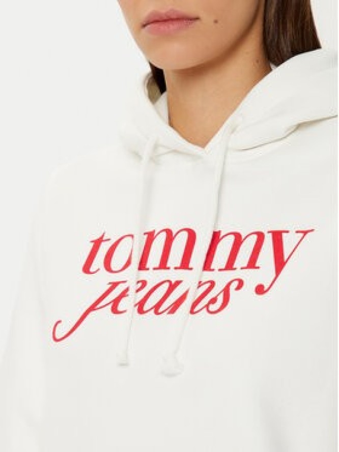 Tommy Jeans Bluza DW0DW20170 Écru Regular Fit