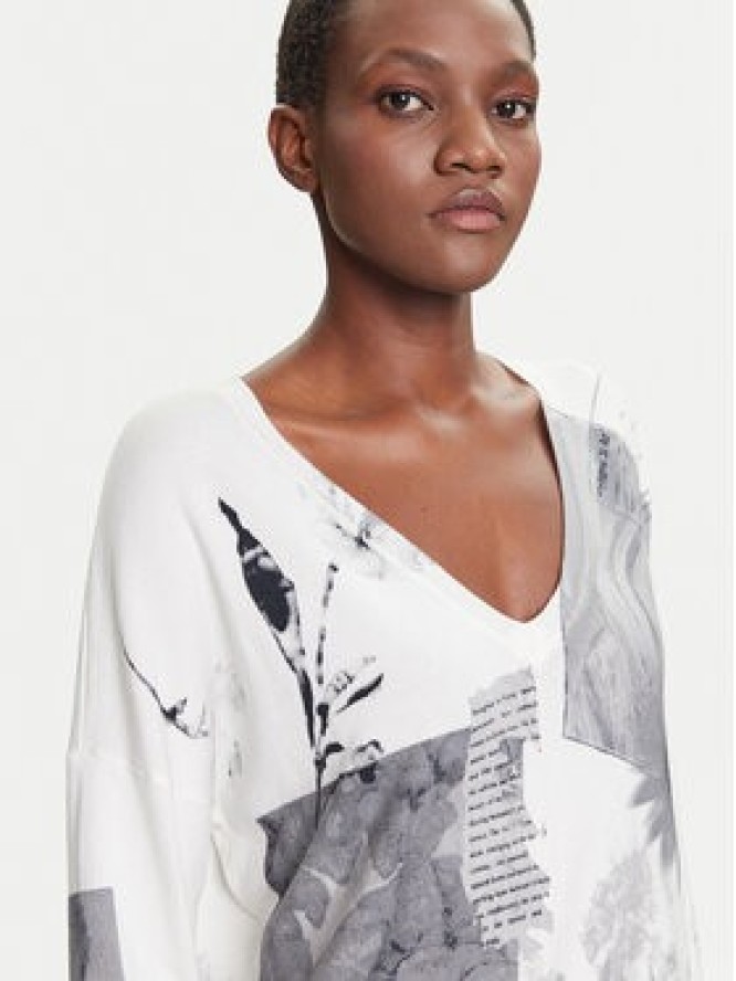 Desigual Sweter Gotemburgo 25WWJF15 Szary Regular Fit