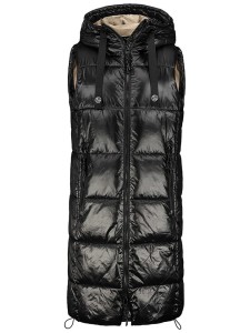 Sublevel Kamizelka pikowana w kolorze czarnym rozmiar: M