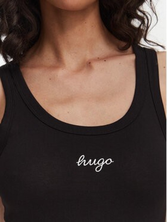 HUGO Top Damatank 50572293 Czarny Extra Slim Fit