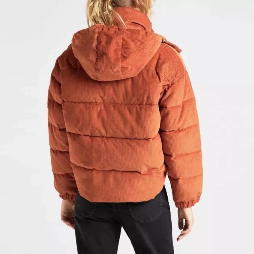 LEE PUFFER JACKET DAMSKA KURTKA SZTRUKSOWA BURNT OCRA L56VMGOM 112113113