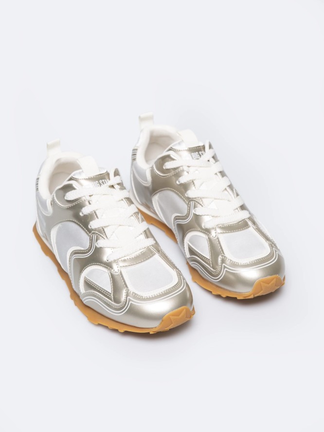 Sneakersy damskie srebrne RR274823 904