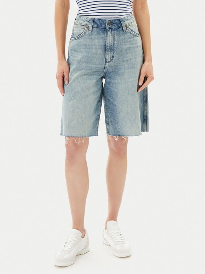 Wrangler Szorty jeansowe Jort 112362710 Niebieski Relaxed Fit