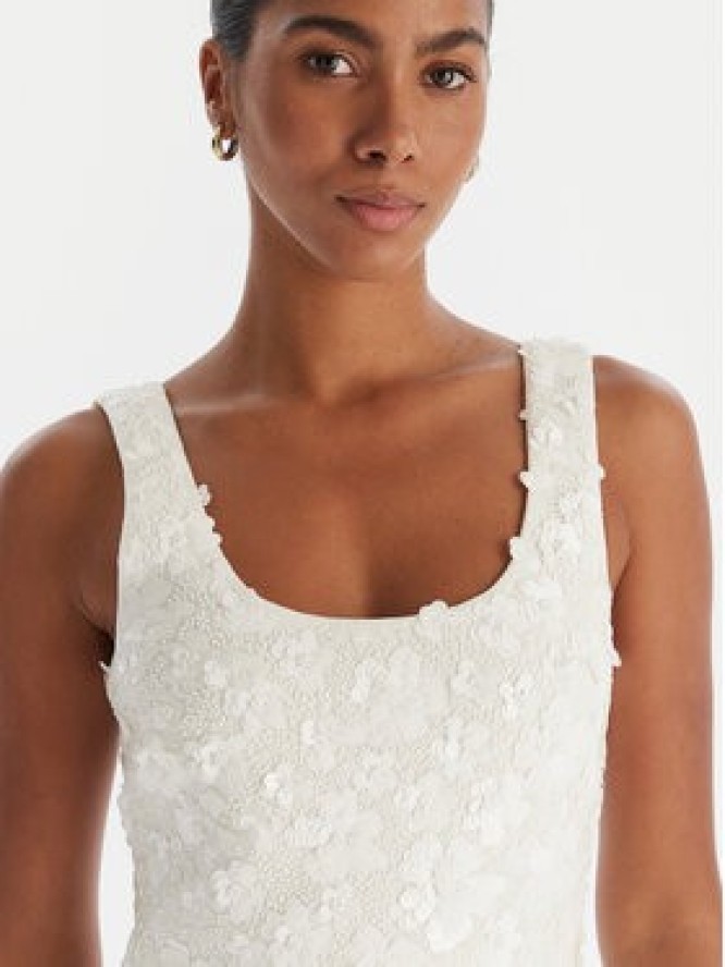 MICHAEL Michael Kors Sukienka koktajlowa MS582XYHHS Biały Slim Fit