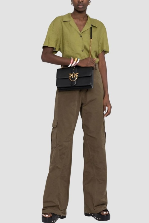 PINKO Czarna listonoszka damska Love One Classic ST.