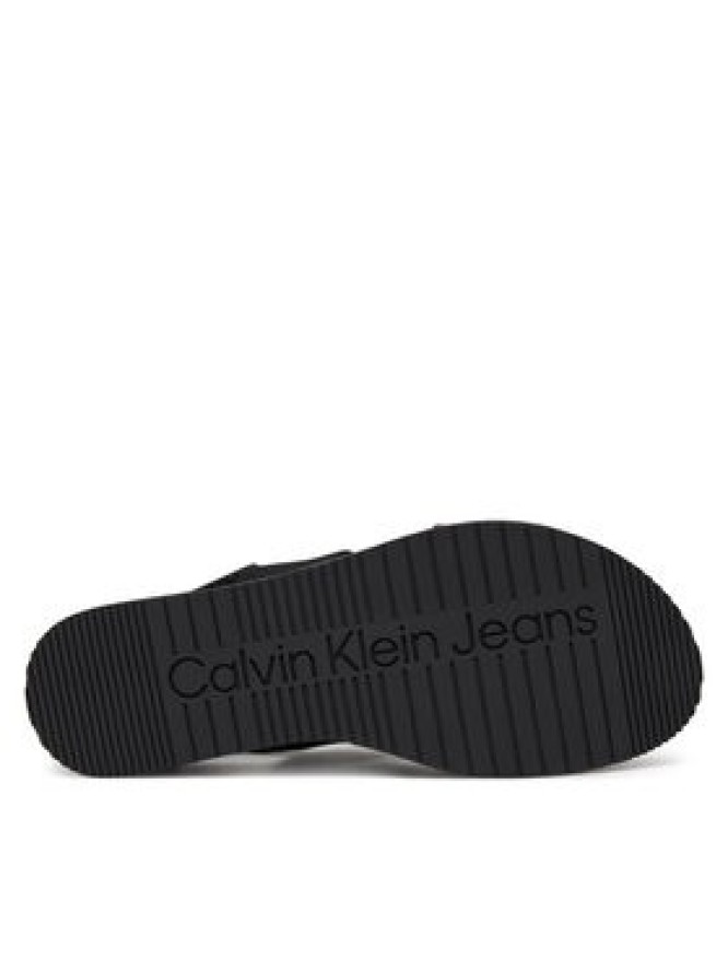 Calvin Klein Jeans Sandały Flatform Sandal Sling In YW0YW01788 Czarny