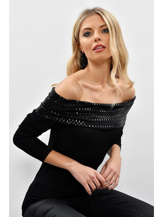 Milan Kiss Bluzka w kolorze czarnym rozmiar: S