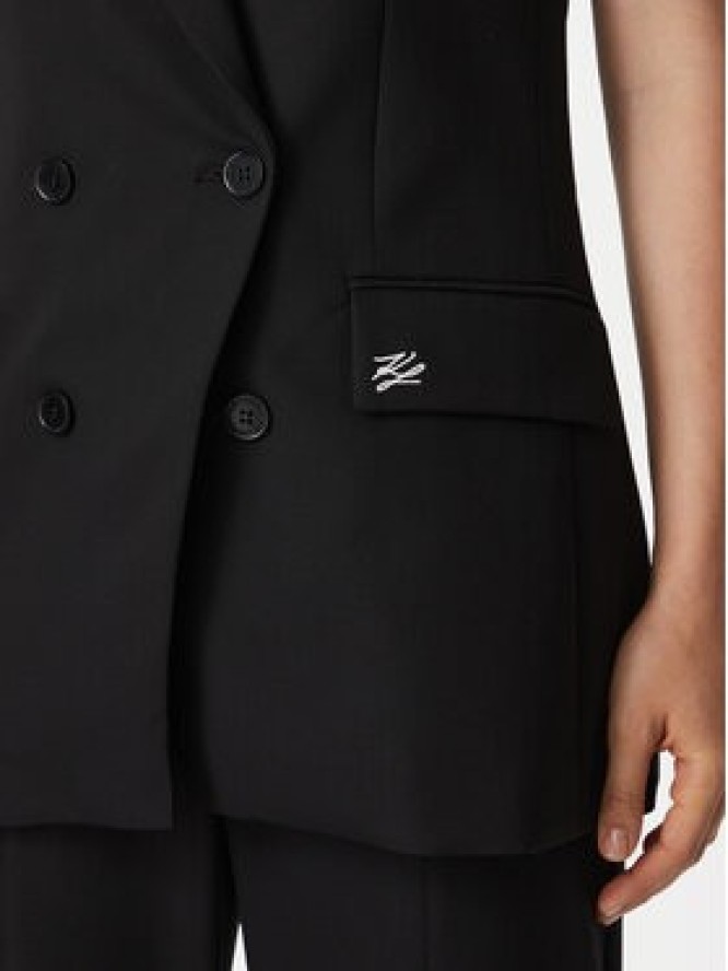 KARL LAGERFELD Kamizelka B3W14028 Czarny Relaxed Fit