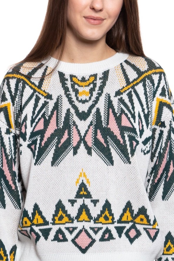 DAMSKI SWETER WRANGLER GEO KNIT CLOUD BLUE W8N5QCB03 112132405