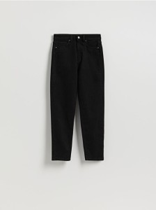 Jeansy mom fit slim - czarny