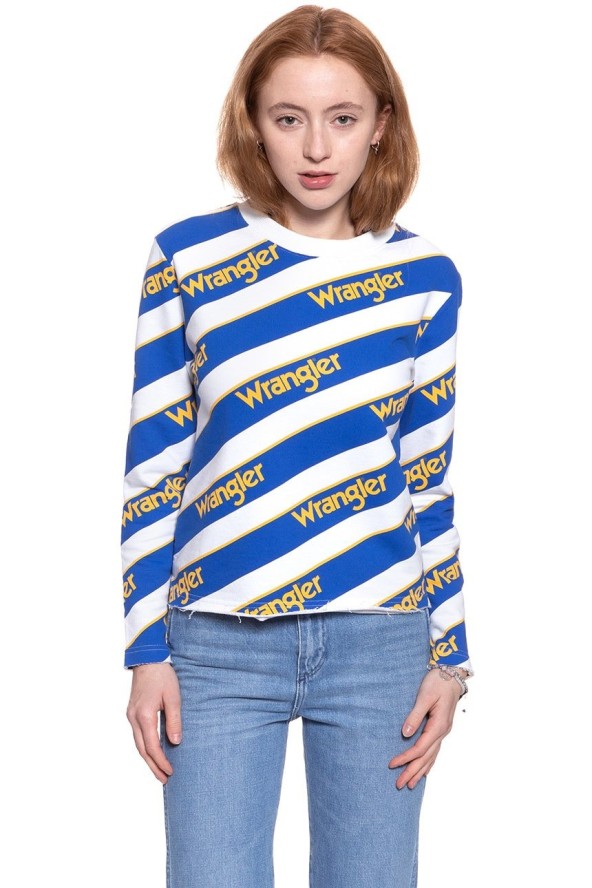 BLUZA WRANGLER DAMSKA B&Y ALL OVER SWT WHITE W610CHY12 112130470