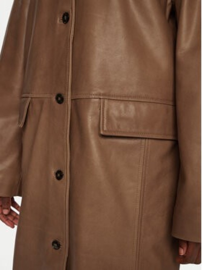 Herskind Płaszcz przejściowy Halston 5470175 Brązowy Loose Fit