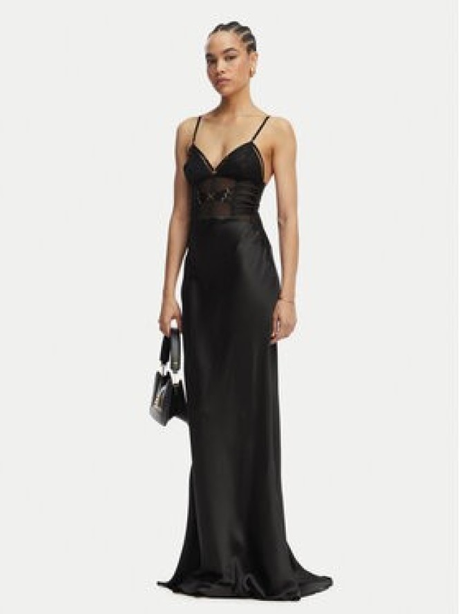 Elisabetta Franchi Sukienka wieczorowa AB-R53-62E2-V760 Czarny Slim Fit