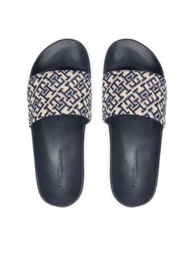 Tommy Hilfiger Klapki Monogram Pool Slide FW0FW09423 Granatowy