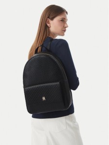 Tommy Hilfiger Plecak Th Icon Backpack Mono AW0AW19284 Czarny