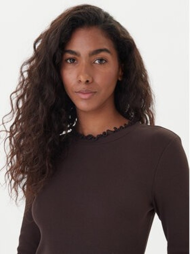 ONLY Bluzka Leslie 15277888 Brązowy Regular Fit