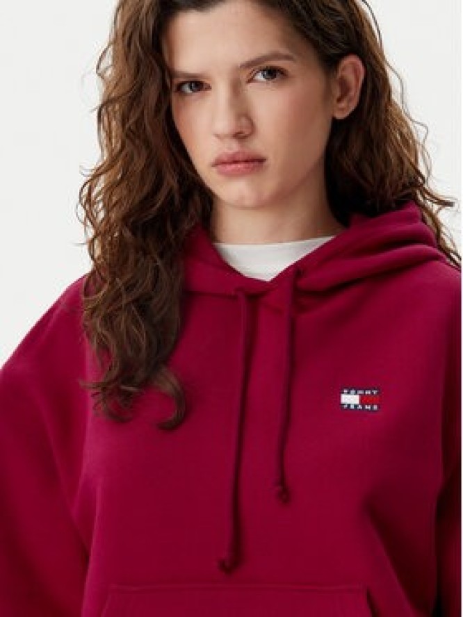 Tommy Jeans Bluza Badge DW0DW19414 Różowy Boxy Fit