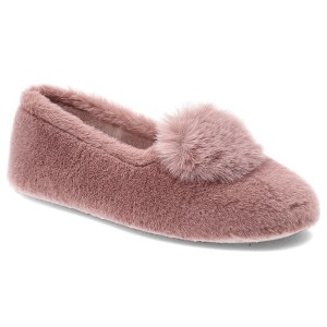 Różowe Kapcie Macarena Ciepłe Domowe Obuwie Damskie