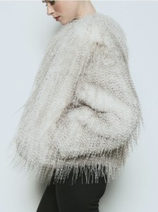 Sztuczne futerko z piórami - wielobarwny