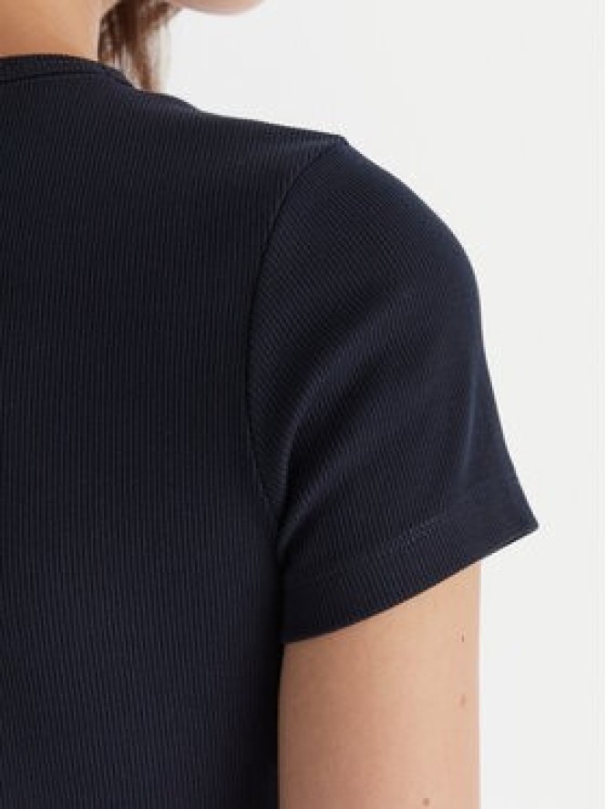 Tommy Jeans T-Shirt Badge DW0DW17881 Granatowy Slim Fit