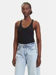 Tommy Jeans Top DW0DW20917 Czarny Regular Fit