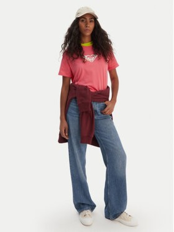 Roxy T-Shirt Oceanregular ERJZT06078 Różowy Regular Fit