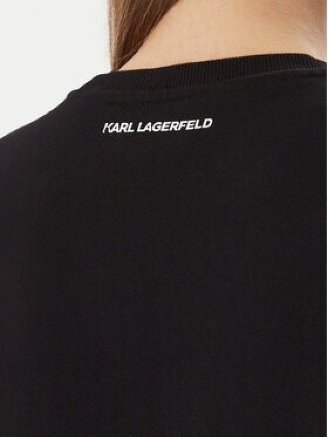 KARL LAGERFELD Bluza B4W20063 Czarny Regular Fit