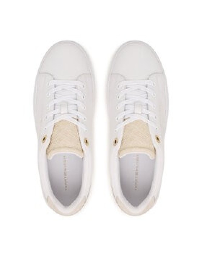 Tommy Hilfiger Sneakersy Th Feminine Cupsole Monogram FW0FW09606 Biały