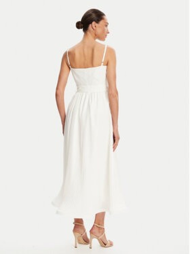 Rinascimento Sukienka koktajlowa CFC0124473003 Biały Regular Fit