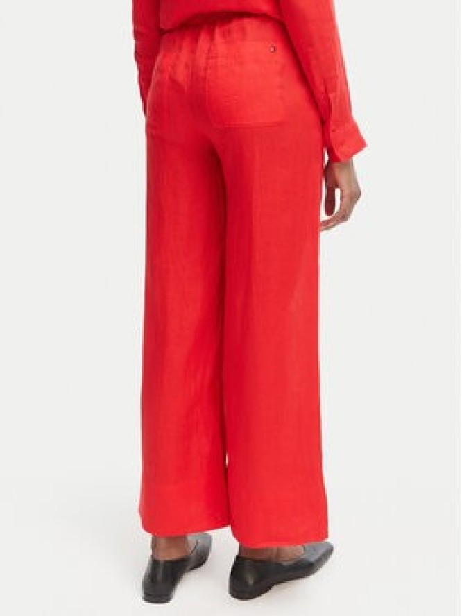 Tommy Hilfiger Spodnie materiałowe WW0WW48970 Czerwony Wide Leg