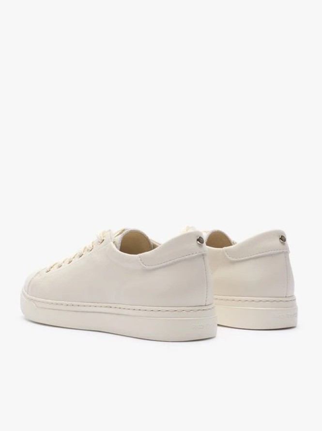Białe sneakersy ze skóry licowej