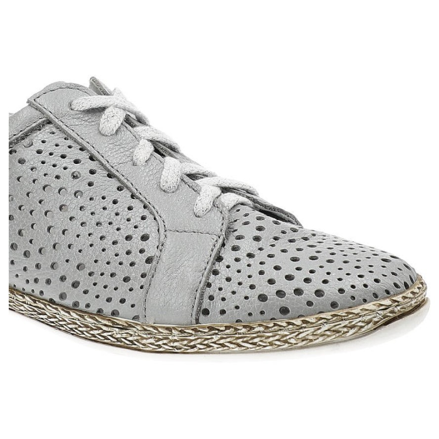 Szare Espadryle Lemar Damskie Stylowe Obuwie